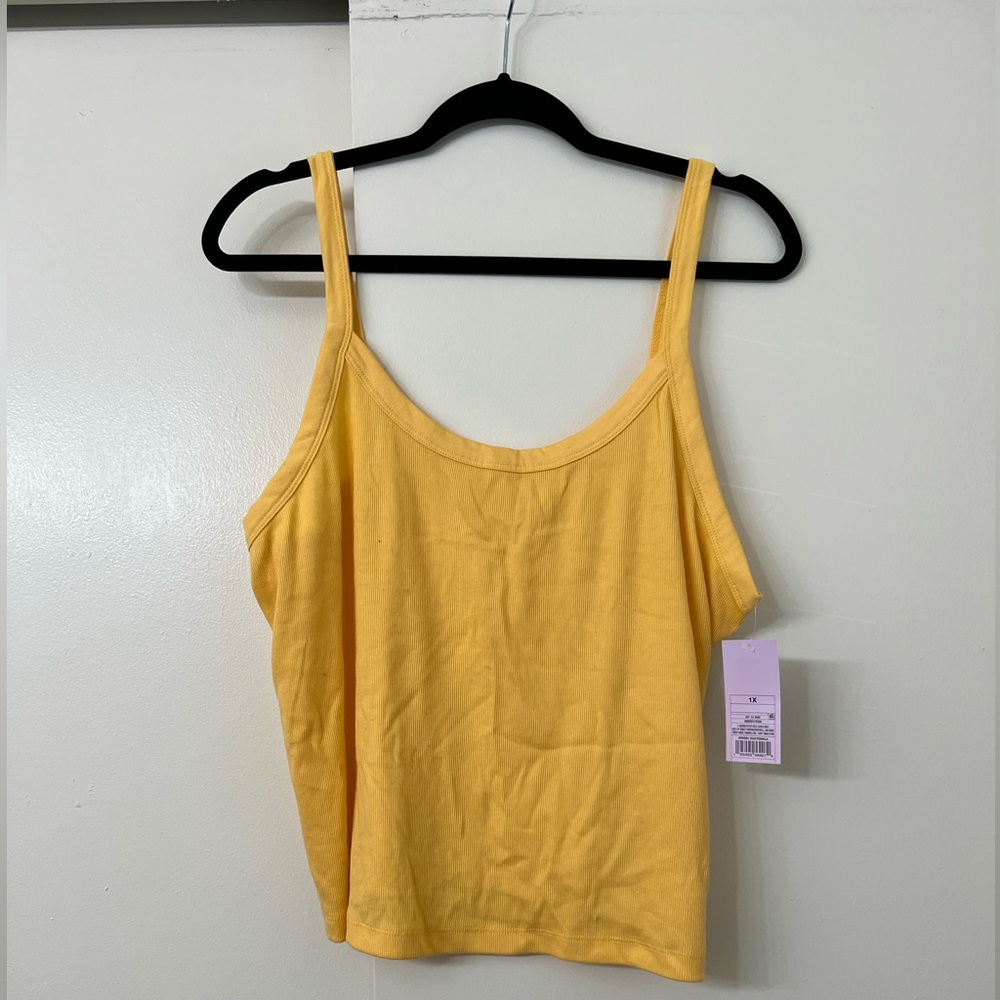 New Wild Fable Yellow Crop Tank